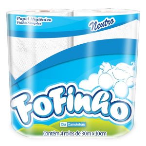 PAPEL HIG. FOFINHO FOLHA SIMPLES 30M C/ 4