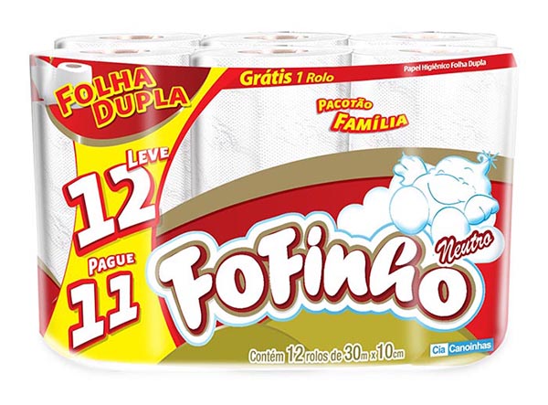 PAPEL HIG. FOFINHO FOLHA DUPLA 30M C12